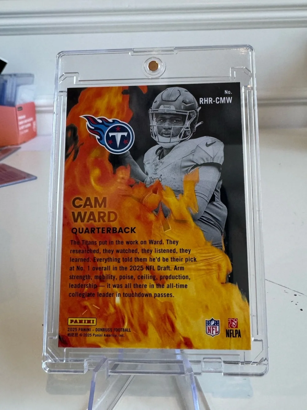 2025 Cam Ward Panini Donruss Red Hot Rookies